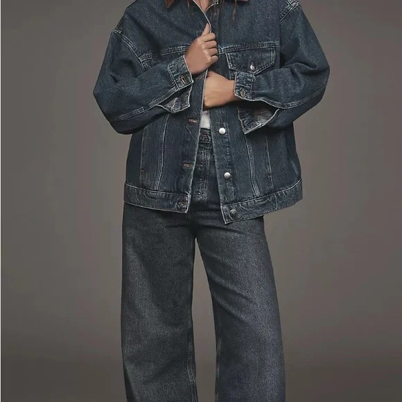 NWT AGOLDE Dame High-Rise Wide-Leg Jeans - Picture 2 of 7